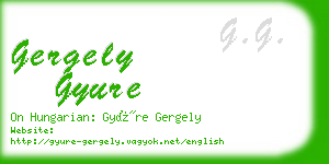gergely gyure business card